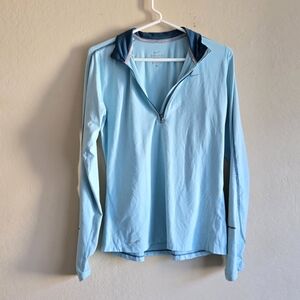 Nike Element 1/4 Zip Pullover Sweatshirt Running Dri-Fit Light Blue Size Medium